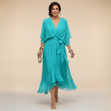Monica - Chiffon Haljina s V-izrezom