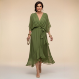 Monica - Chiffon Haljina s V-izrezom