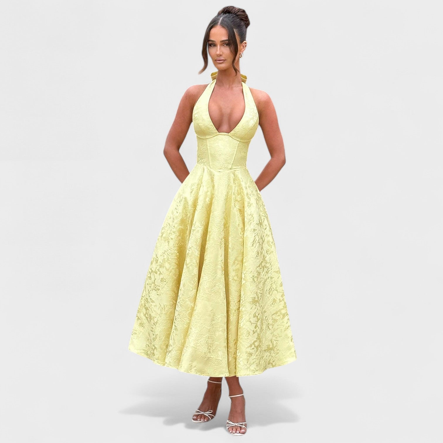 Julieta – Midi haljina s halter izrezom