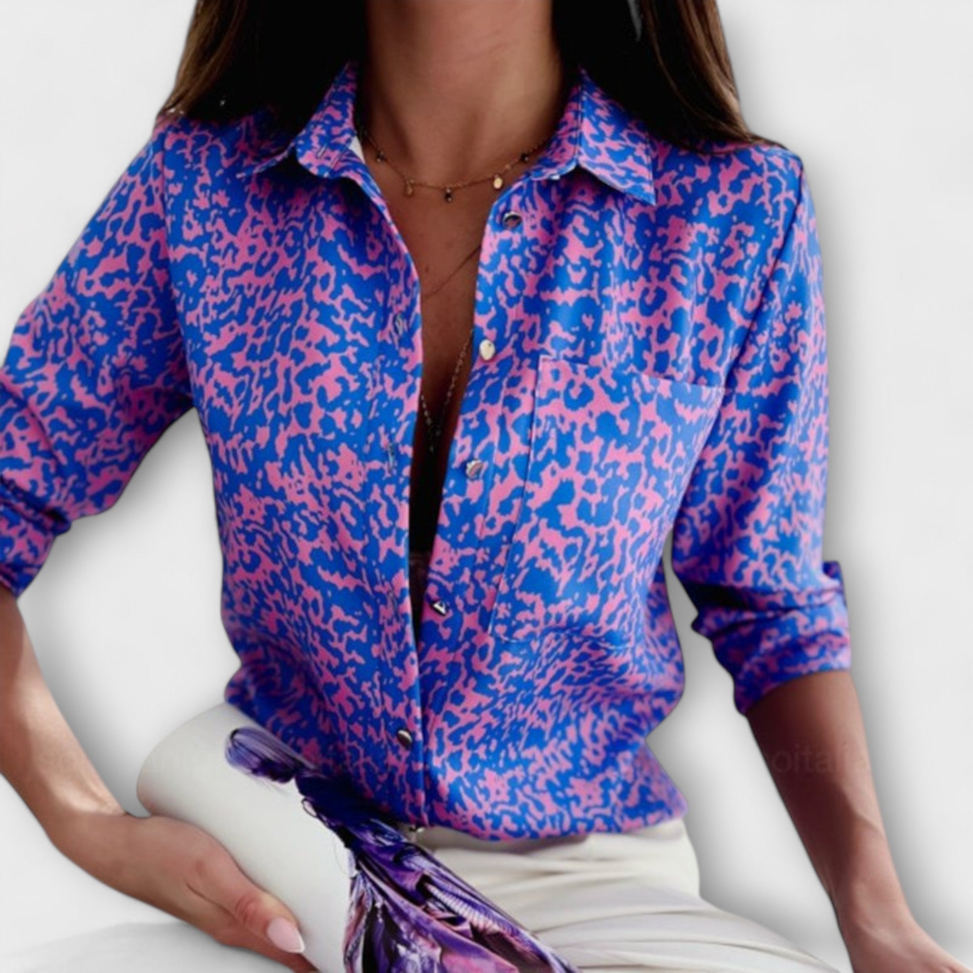 Camila – Sofisticirana Geometrijska Bluza